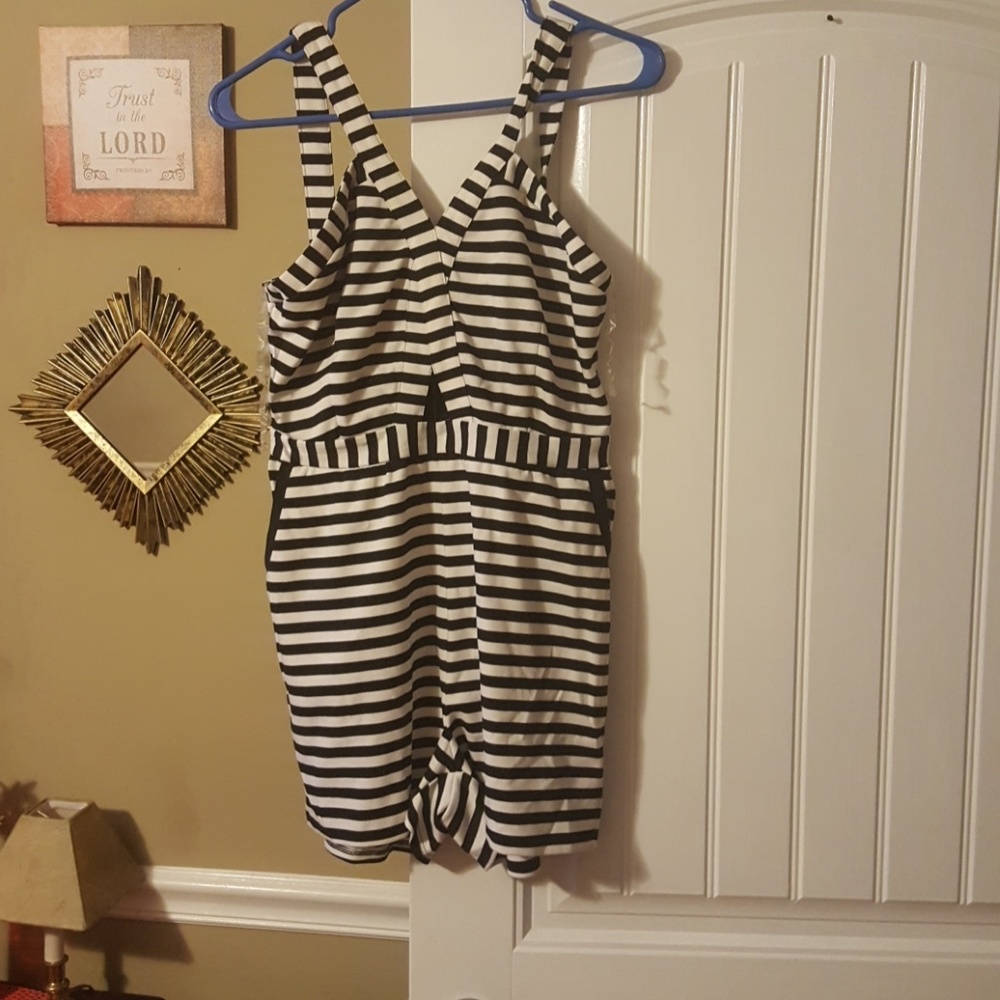 Black and white romper